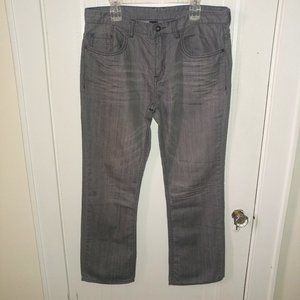 Buffalo David Bitton: Gray Straight Cut Jeans - Men's Size 36/32